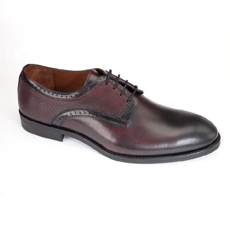 Туфли муж. R17172-7353-MR-bordo кожа-кожа бордовый